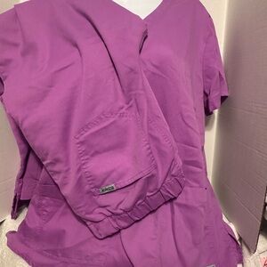 Greys anatomy purple scrub set